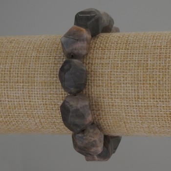 Brățară Solară din piatră naturală, mărgele multifațetate, diametru 16-18×13-16 mm, lungime 18 cm, elastică