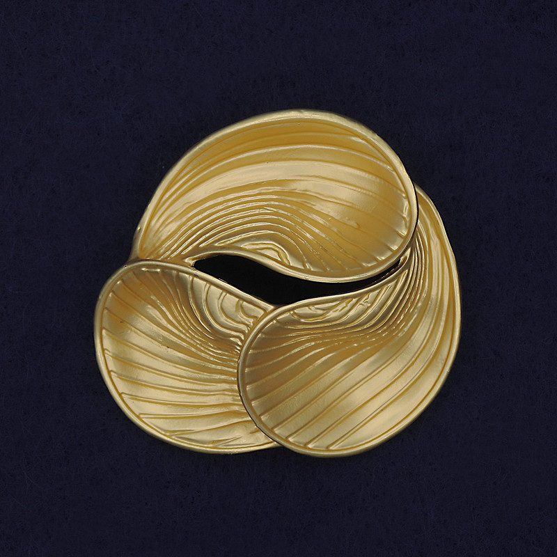 Broșă Accent – culoare aurie perlată, metal auriu, 44 mm+