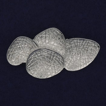 Brosă Accent din metal argintiu 64×36 mm+