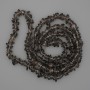 Mărgele din topaz fumuriu granule, diametrul 6-10×2-4 mm, lungime 80 cm, pe șnur