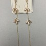 Cercei Xuping cu cristale albe, lungime 9,5 cm, placare cu aur 18K