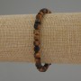 Brățară cu ochi de tigru, cuburi fațetate, diametrul 5 mm, lungime 18 cm, elastic