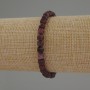 Brățară din turmalin rubelit, cuburi tăiate, diametrul 5x5 mm, lungime 18 cm, elastică