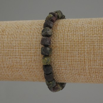 Brățară din jasp Sângele dragonului, cuburi de 7 mm +/-, lungime 18 cm, pe elastic