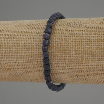 Brățară din safir tăiat cub, diametrul 5 mm, lungime 18 cm, elastic