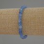 Brățară din acvamarin cu fațetare, cuburi de 5 mm, lungime 18 cm, elastică