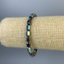 Brățară din hematit cu hexagoane multicolore, diametrul 8×5 mm, lungimea 18 cm, elastică