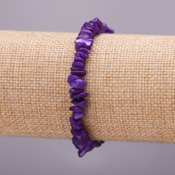 Brățară din sidef tonifiat, fragmente de sidef, diametrul 7 mm, lungimea 18 cm