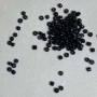 Furnituri pentru mărgele negre din plastic rondel 4×3 mm, ambalaj ± 70 g
