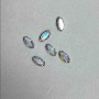 Preț per pachet /10 buc. Cristal cusut în cupă oval 10×4,5 mm ± galben-vișiniu