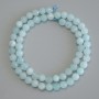 Mărgele din acvamarin, formă de sferă facetată, diametrul de 6 mm, lungimea de 36 cm, pe fir