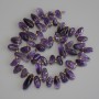 Mărgele din ametist, în formă de fluture, 13x6 mm, +/-; mărgele de 3 mm, +/- pe șnur, lungime 39 cm