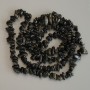 Mărgele din obsidian solar, granule, diametrul 6-8×2,5 mm ±, lungime 78 cm ±, pe fir
