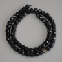 Mărgele de turmalin, cuburi tăiate, diametrul 6,5×6,5 mm, lungime 39 cm, pe șnur