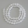 Mărgele din cristal de munte, în formă de monede fațetate, diametru 6 mm, lungime 39 cm, pe șnur