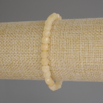 Brățară cu citrin, cuburi tăiate de 5×5 mm, lungime 18 cm (elastică)