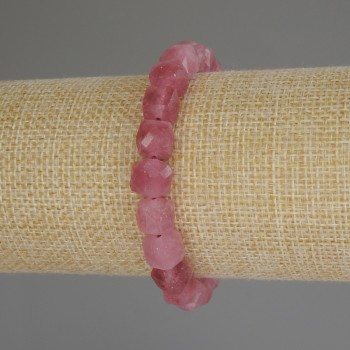 Brățară din turmalin, cuburi facete, dimensiune 8×8 mm, lungime 18 cm (elastică)