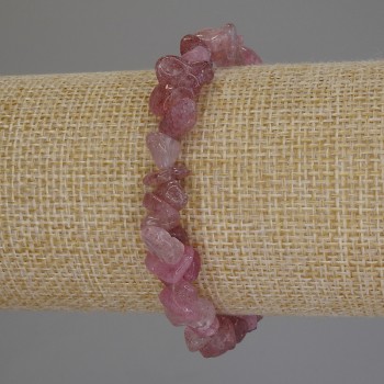 Brățară din cuart căpșună – fragmente, diametrul 8×3–5 mm, lungimea 18 cm, pe elastic