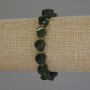 Brățară din crizoprază, rombi fațetați, diametru 10x8 mm ±, mărgele 3 mm ±, lungime 18 cm (elastic)