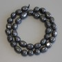 Mărgele hematit, tăiate cu fațete, diametrul 10–12×8,5–9,5 mm, lungime 39 cm