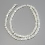 Mărgele sidef rondel, diametrul 5×4 mm, lungime 40 cm, pe fir