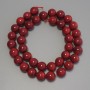 Mărgele din coral, bilă netedă, 10,5 mm, pe fir, lungime 41 cm