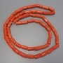 Mărgele din coral portocaliu, tăiate, 16–26×11–12 mm, lungime aproximativă 120 cm, pe fir