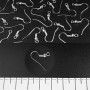 (12x15 mm) știfturi pentru cercei (cârlige) din metal deschis 1000 perechi
