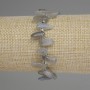 Brățară din labradorit cu pietre fațetate în formă de fluture «Fluture», diametrul 10-18×5-6 mm, mărgele de 3 mm, lungime 18 cm ±, bază elastică