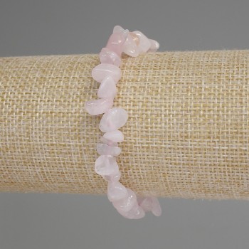 Brățară din cuarț roz – cioburi, diametrul 6-9×3-5 mm, lungime 18 cm, pe elastic