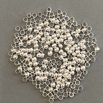 Fixatoare crimpe «zahipi», diametrul 3 mm, culoare metalului «argintiu» 8 g