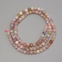 Mărgele de opal tăiate în formă de cub, cu latura de 4×4 mm, lungime 39 cm, pe fir