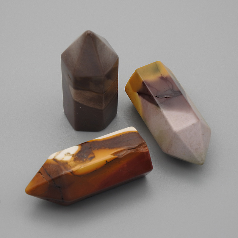 Creion suvenir din piatră naturală jasper mookaite, diametrul 36×16 mm (preț pentru 1 bucată)
