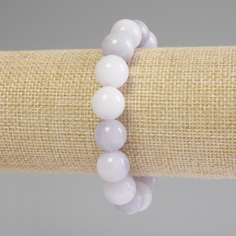 Brățară cu acvamarin, mărgele netede, diametrul 12,5 mm, lungimea 18 cm, pe elastic