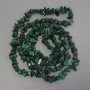 Mărgele de malahit zdrobite, diametrul 6-10×2,5 mm, lungime 78 cm, pe fir