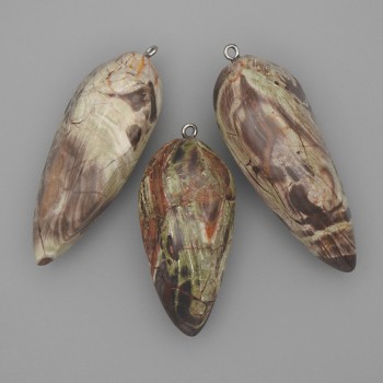 Pandantiv din piatră naturală Jasper Picasso 56x22 mm (+-)