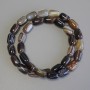 Mărgele din agat în formă de barilă, diametru 12x8 mm, pe fir, lungime aproximativă 39 cm