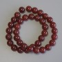 Mărgele carneol netede, de diametru 10 mm, pe fir, lungime 36 cm+