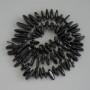 Mărgele din turmalin negru, formă de ac, diametrul 13-18×2-5 mm, mărgele de 3 mm pe șnur, lungime 39 cm+