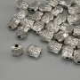 Inserție Buddha argintiu, mărgea 6×7×4 mm, gaură Ø 1,9 mm, ambalaj 20 g (~31 buc.)