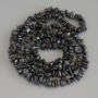 Mărgele din hematit, granule, diametru 4-10×2-5 mm, lungime 78 cm ± pe șnur