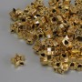 Inserție de mărgele în formă de stea, culoare aurie, diametru 6×3 mm, gaură de aproximativ 2 mm, ambalaj 20 g (~70 buc.)