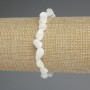 Brățară din sidef fațetat, diametru 8×6-8 mm, lungime 18 cm, elastică