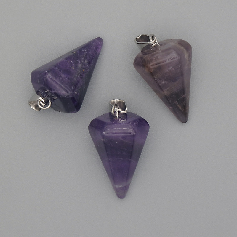 Pandantiv «Pendulul» din ametist 28x20x14mm+