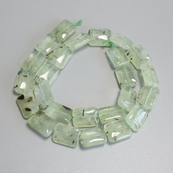 Mărgele din prehnit dreptunghiulare, dimensiuni 16×12 mm, pe șnur, lungime 40 cm+