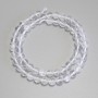 Mărgele din cristal de munte, bile netede, diametrul 6,5 mm, pe șnur, lungime 37 cm+