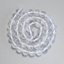Mărgele din cristal de munte, bile netede, diametru 8 mm ±, pe șnur, lungime 38 cm+