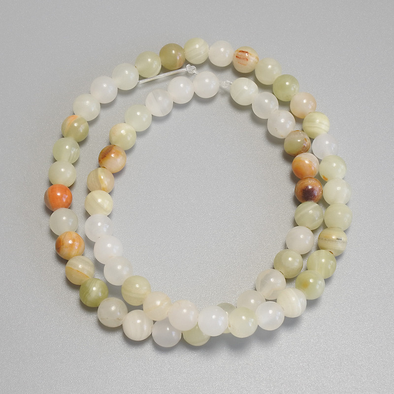 Mărgele de onix netede 6 mm pe fir