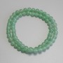 Mărgele de nefrit netede, sferice, diametrul 6 mm ±, pe fir, lungime 37 cm+