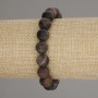 Brățară din agată cu mărgele netede, diametrul 10 mm, lungime 18 cm, elastică